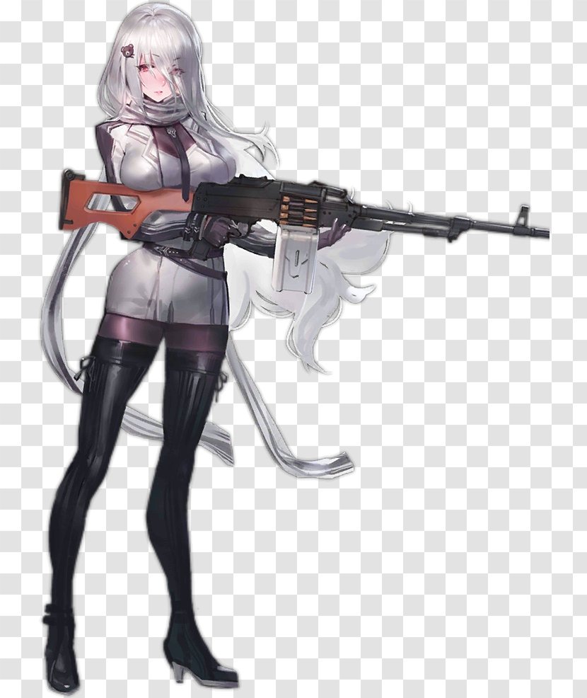 Girls' Frontline PK Machine Gun Image AK-47 Female - Flower - Ak 47 Transparent PNG