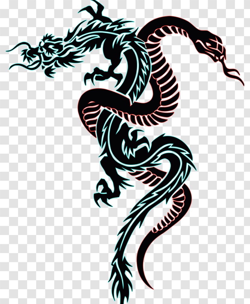 Snake Tattoo Dragon Serpent Clip Art - Mythical Creature Transparent PNG