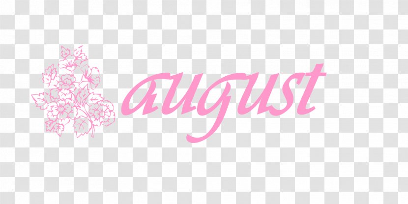 August With Flowers. - Pink M Transparent PNG