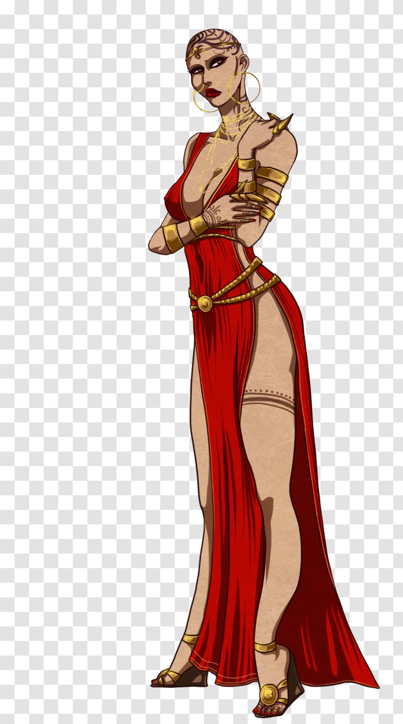 Gown Animated Cartoon Shoulder - Fictional Character - Red Wizard Of Thay Transparent PNG