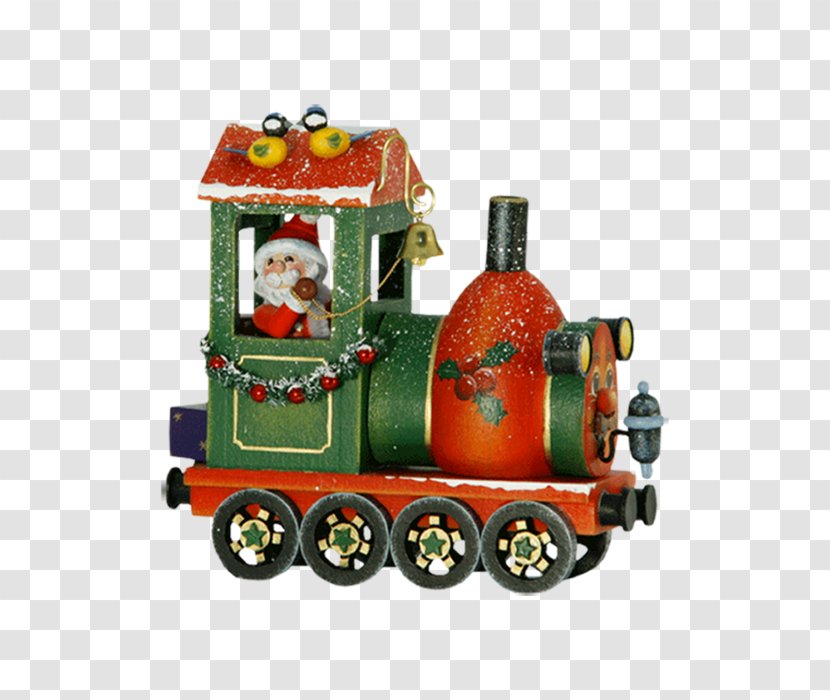 Santa Claus Train Locomotive Christmas Käthe Wohlfahrt - Cartoon Transparent PNG