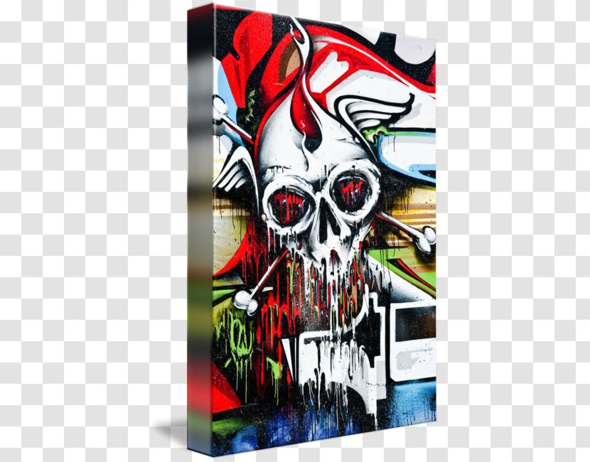Graffiti Poster Imagekind Plakat Naukowy Street Art - Skull Transparent PNG