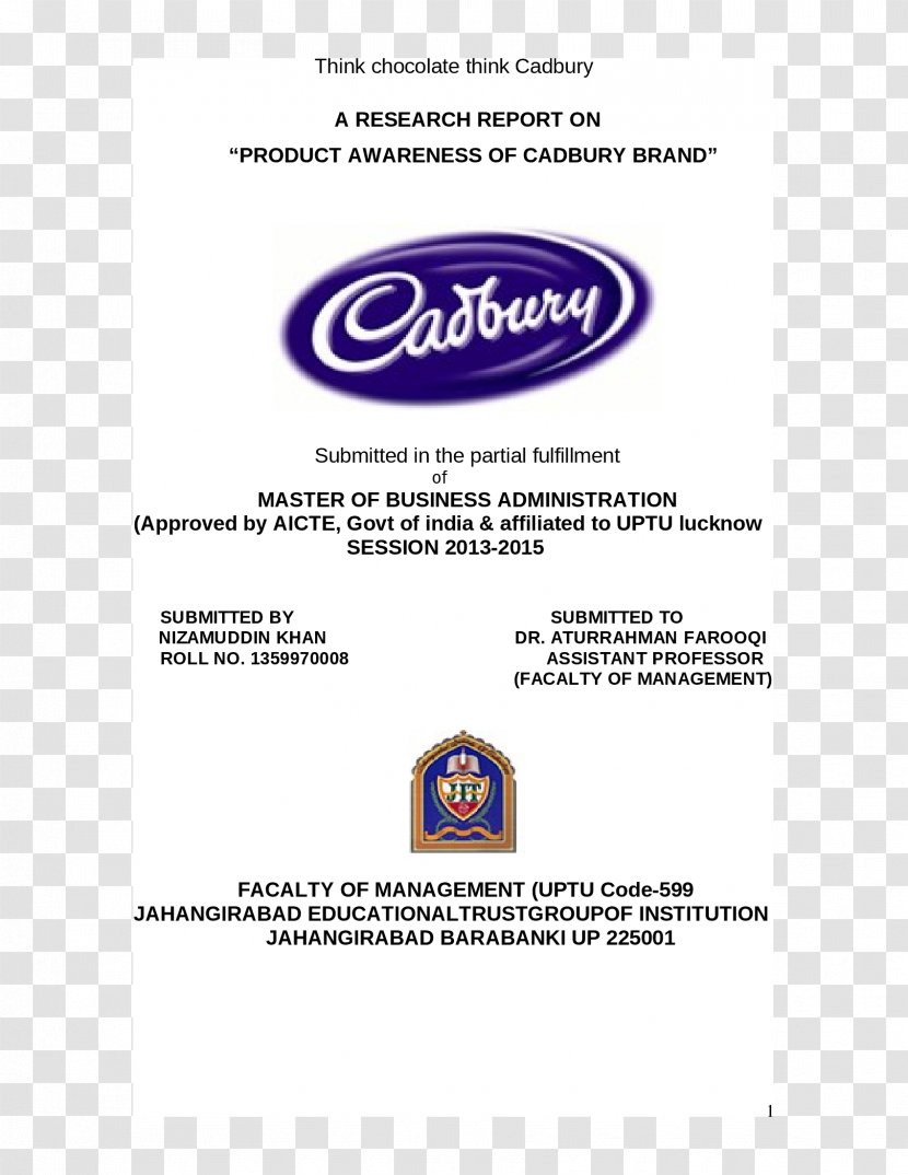 Paper Cadbury Dairy Milk Brand Logo - Chocolate - Executive Summary Transparent PNG