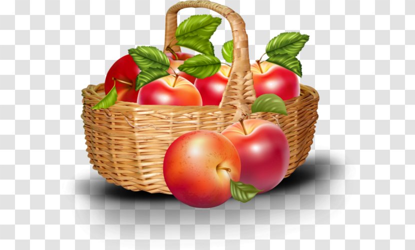 Fruits Et Lxe9gumes Apple Clip Art - Tinypic - A Basket Of Apples Transparent PNG