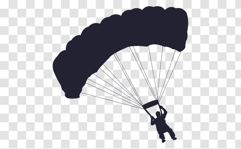 Flight Paragliding Silhouette - Parachute Transparent PNG