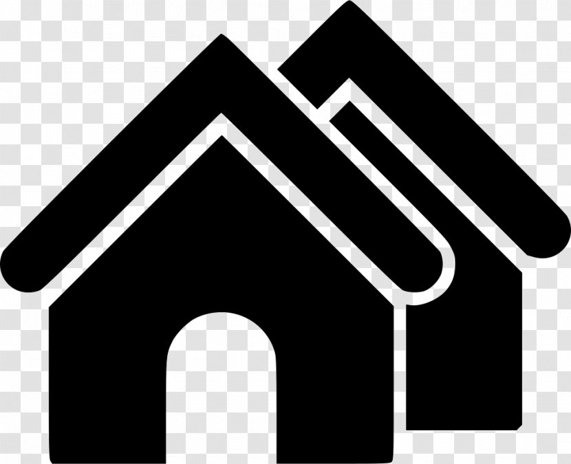 Symbol Village House - Black And White Transparent PNG