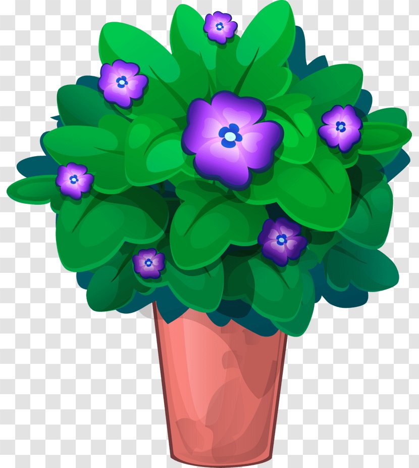Flowerpot Image Tulip Painting - Viola - Bloemen Design Element Transparent PNG