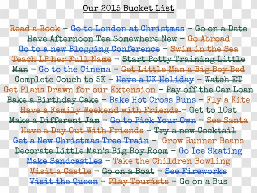 Document Family Film Writing - Bucket List Transparent PNG