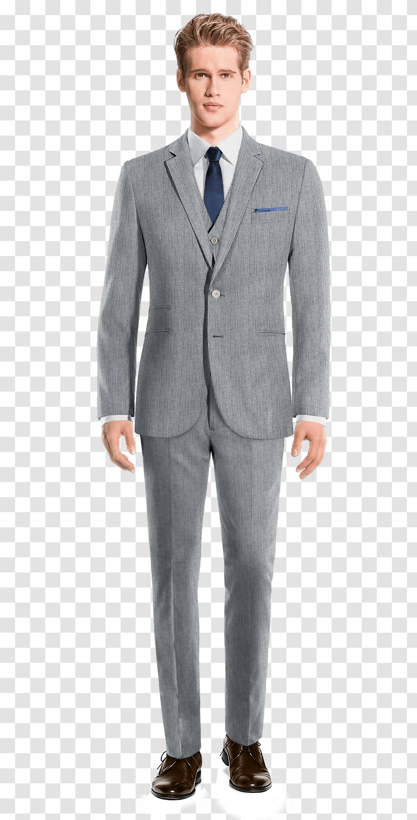 Sport Coat Pants Blue Tweed Suit - Upturned Collar - Business Trousers Transparent PNG