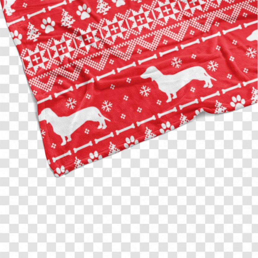 Blanket Place Mats Dachshund Rectangle Polar Fleece - Red Transparent PNG