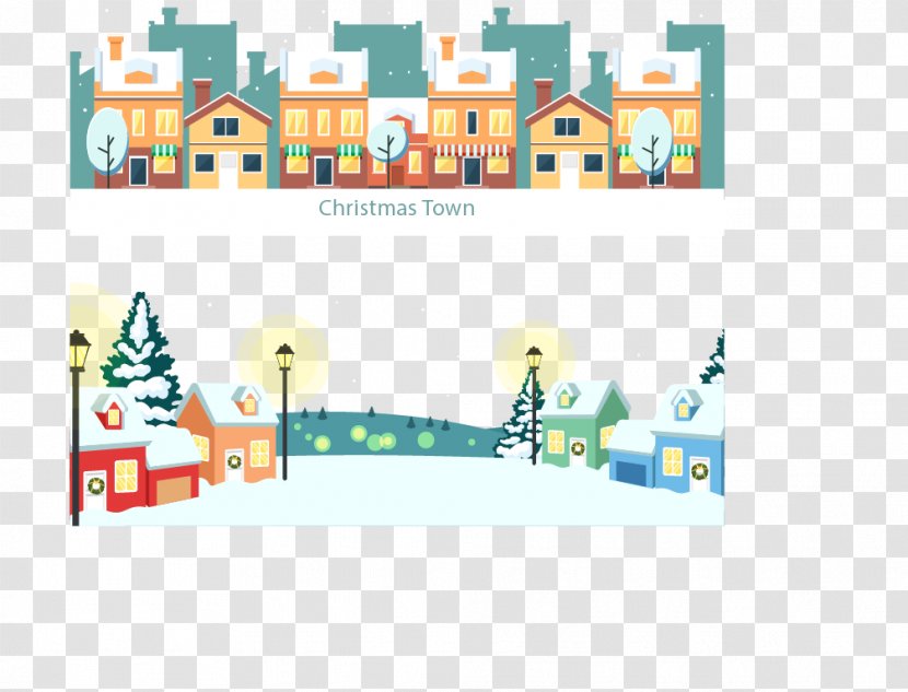 Christmas Illustration - Play - Two Banners Town Transparent PNG