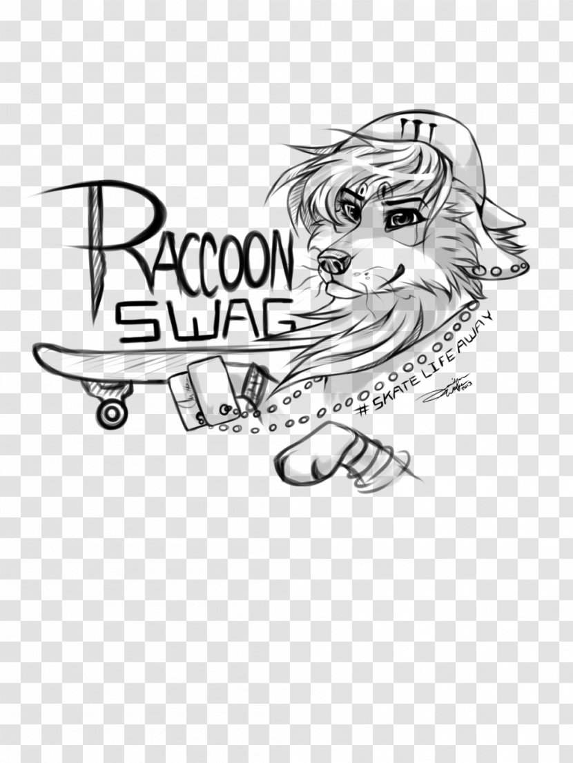 Line Art Logo Clip - Flower - Raccoon Painting Transparent PNG