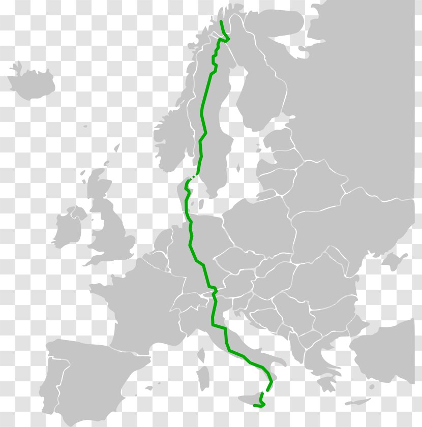 European Route E75 E20 E105 E77 E45 - Road Transparent PNG