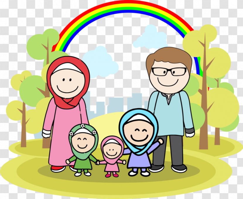 Quran Islam Muslim Family Nasheed - Happiness - Cartoon Transparent PNG