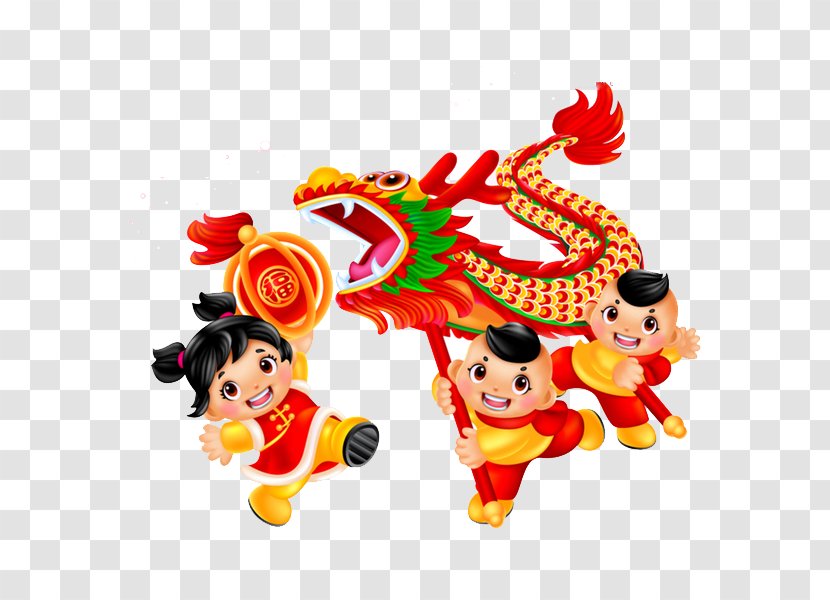 Dragon Dance Lion Lantern Festival Chinese New Year Traditional Holidays - Festive Light Transparent PNG