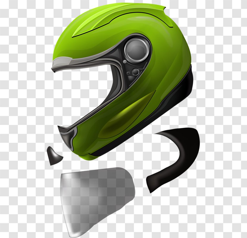 Motorcycle Helmet Bicycle Scooter Green - Metal Transparent PNG