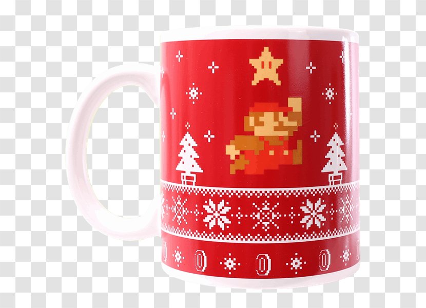 Mug Mario Bros. Christmas Day Jumper Nintendo - Series - Large Snowman Mugs Transparent PNG