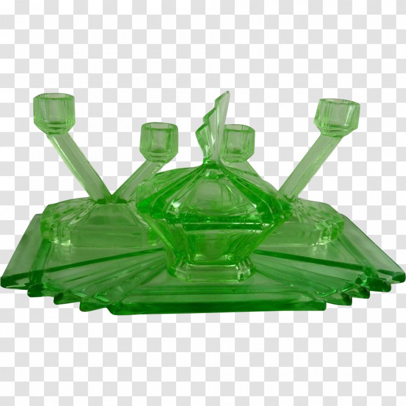 Depression Glass Green Uranium Art - Bottle Transparent PNG