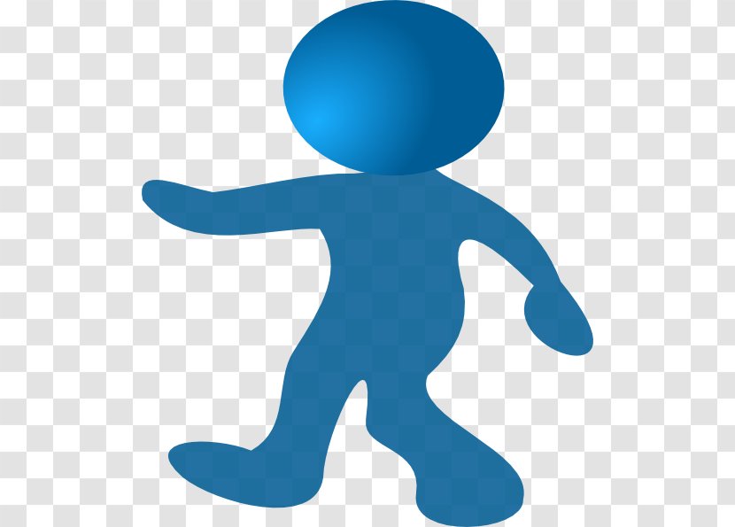 Walking Running Clip Art - Blue - Someone Shouted The Report While Standing Transparent PNG