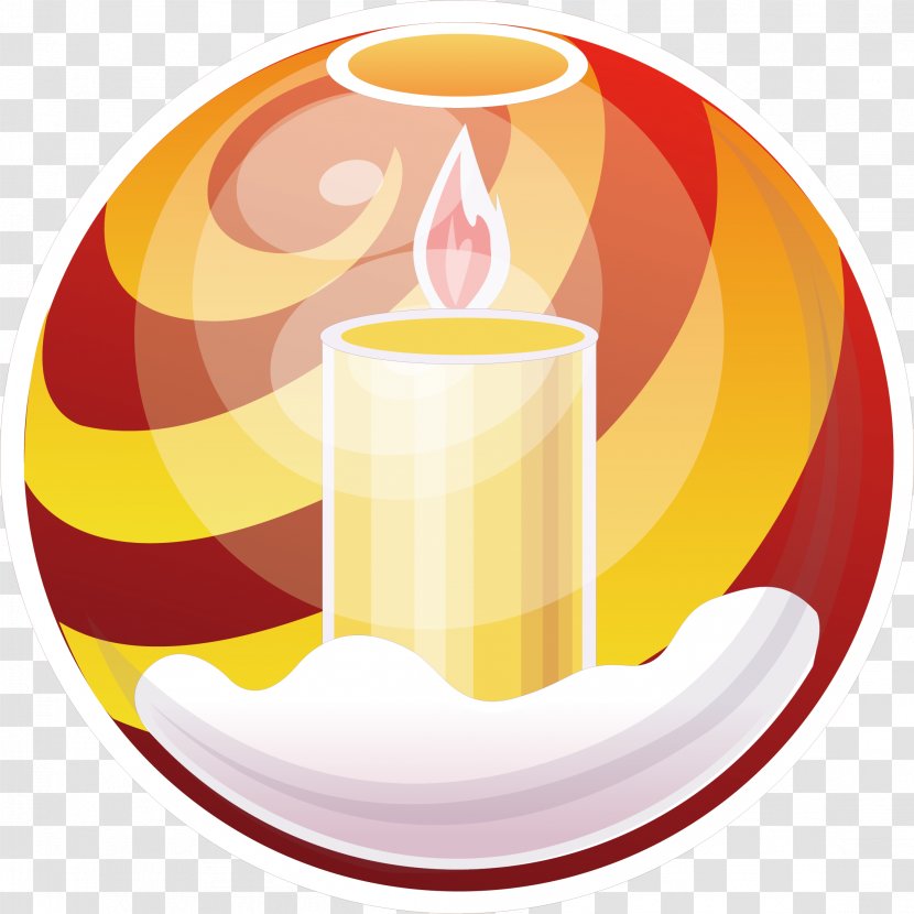 Yellow Christmas Clip Art - Food - Candle Vector Transparent PNG