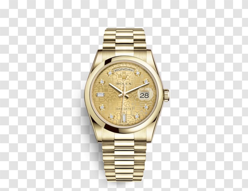 Rolex Submariner Day-Date Watch Gold - Replica Transparent PNG