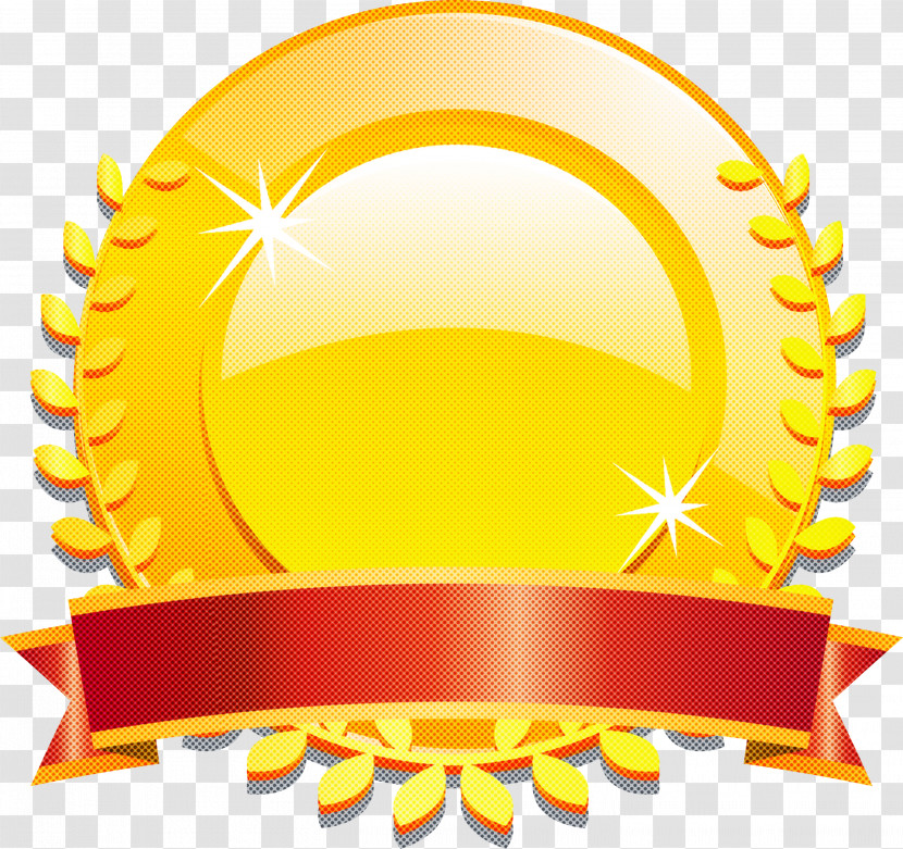 Gold Badge Ribbon Badge Blank Badge Transparent PNG