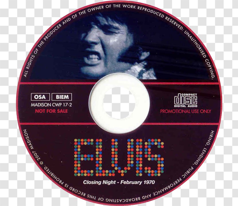 Compact Disc Closing Night February Walk A Mile In My Shoes Sound Recording And Reproduction - Information - Elvis Presley 1970 Transparent PNG