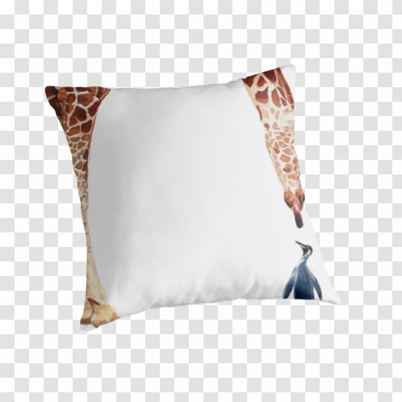Throw Pillows Cushion Linens - Watercolor Giraffe Transparent PNG