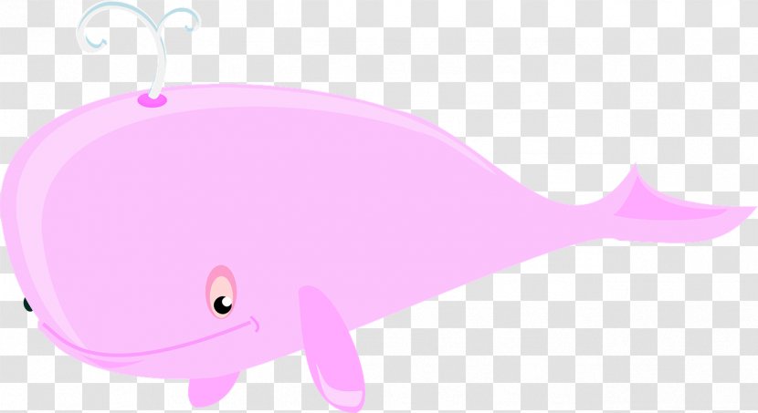 Marine Mammal Cartoon Illustration - Organism - Pink Whale Transparent PNG