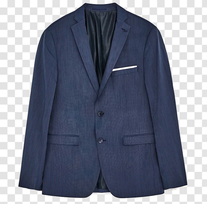 Blazer Jacket Formal Wear Blue Outerwear Transparent PNG