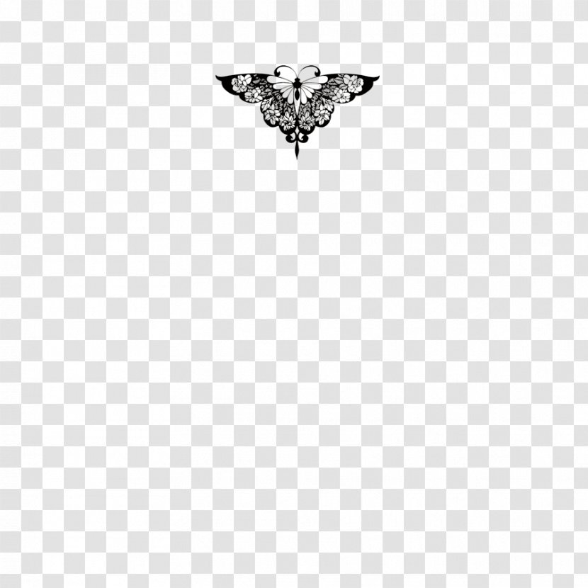 Butterfly Black White Font Transparent PNG