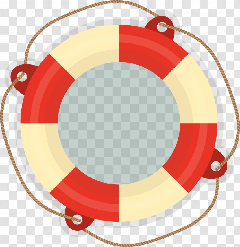 Red The Sea Clip Art - Gules - Cartoon Swimming Ring Transparent PNG