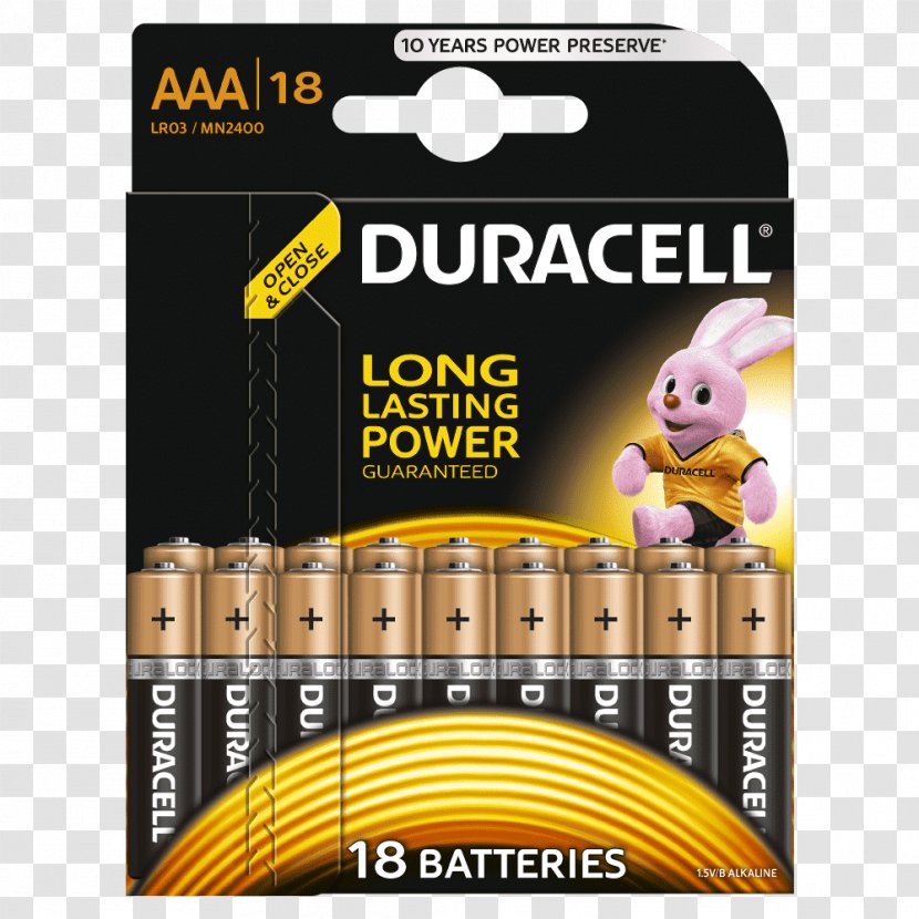 AAA Battery Duracell Electric Alkaline - Aaa Transparent PNG