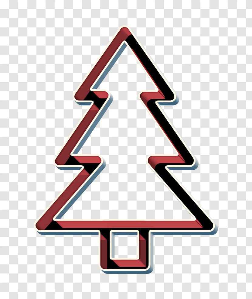 Christmas Icon Tandenbaum Tree - Sign - Traffic Symbol Transparent PNG