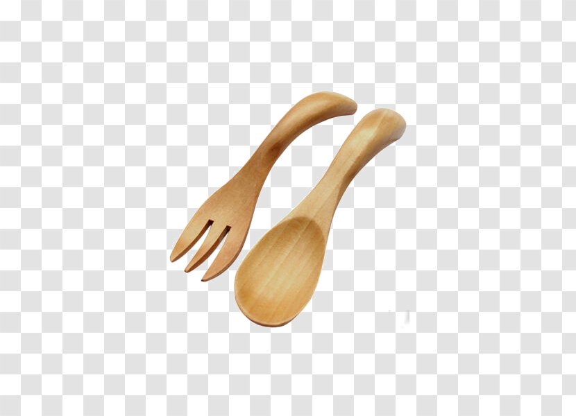 Wooden Spoon Fork Tableware - Japanese-style Ice Cream Suit Transparent PNG