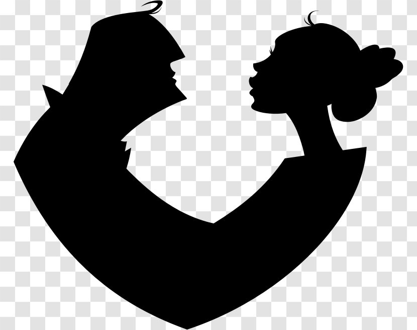 Silhouette Clip Art - Fictional Character - Love Couple Transparent PNG