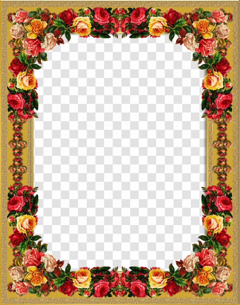 Picture Frames - Flower - Vintage Rose Frame Transparent PNG