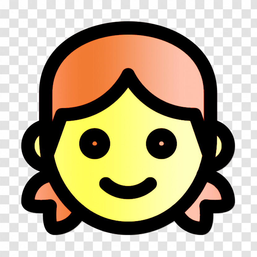 Girl Icon Smiley And People Icon Emoji Icon Transparent PNG