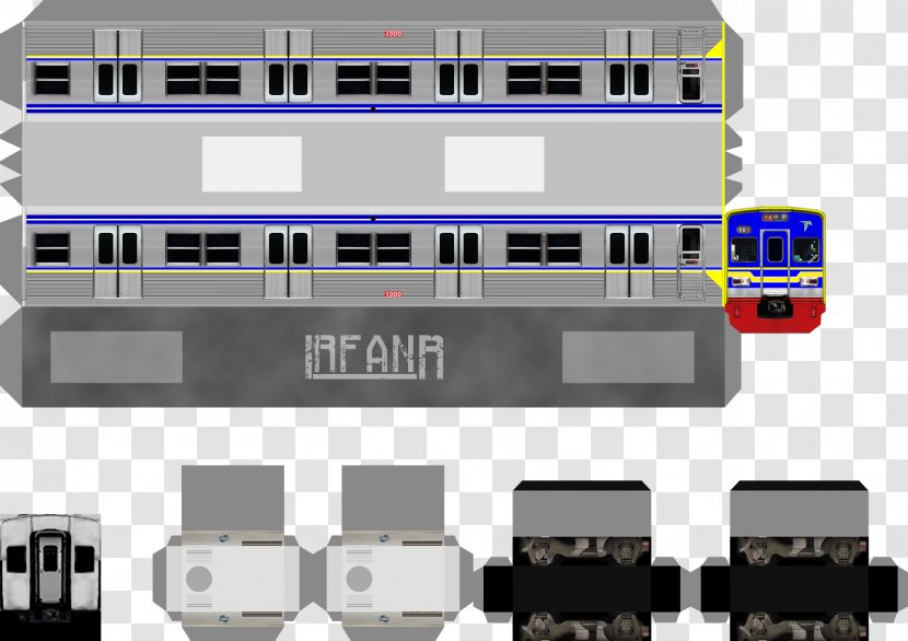 Kereta Commuter Indonesia Paper Model Train Electric Multiple Unit - Vehicle Transparent PNG