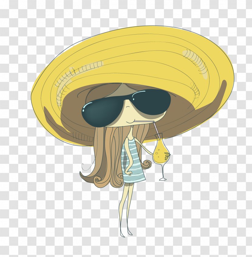 Drawing Straw Hat - Beauty Vector Transparent PNG