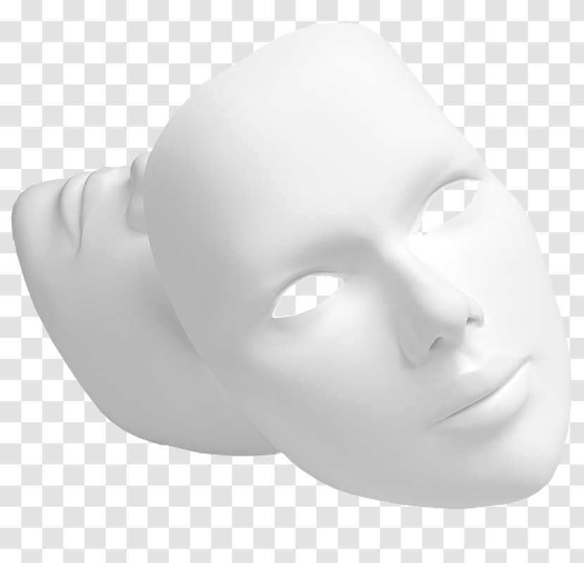 Shapes FREE Mask Face White - Monochrome - Shape Transparent PNG