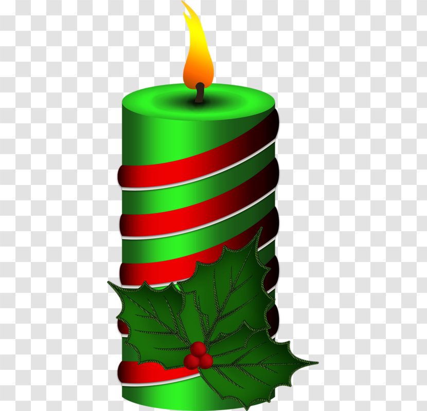Christmas Tree Candle Ornament - Hand-painted Candles Transparent PNG