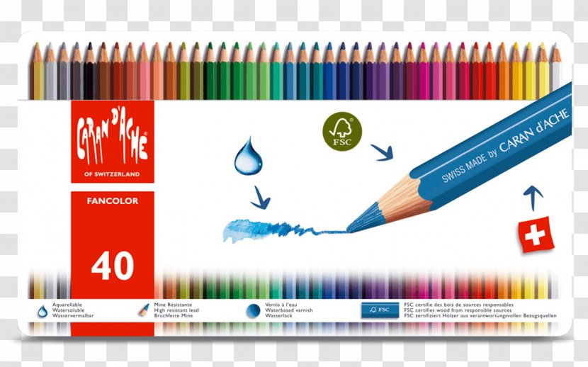 Caran D'Ache Colored Pencil Watercolor Painting - Color - Italy Transparent PNG