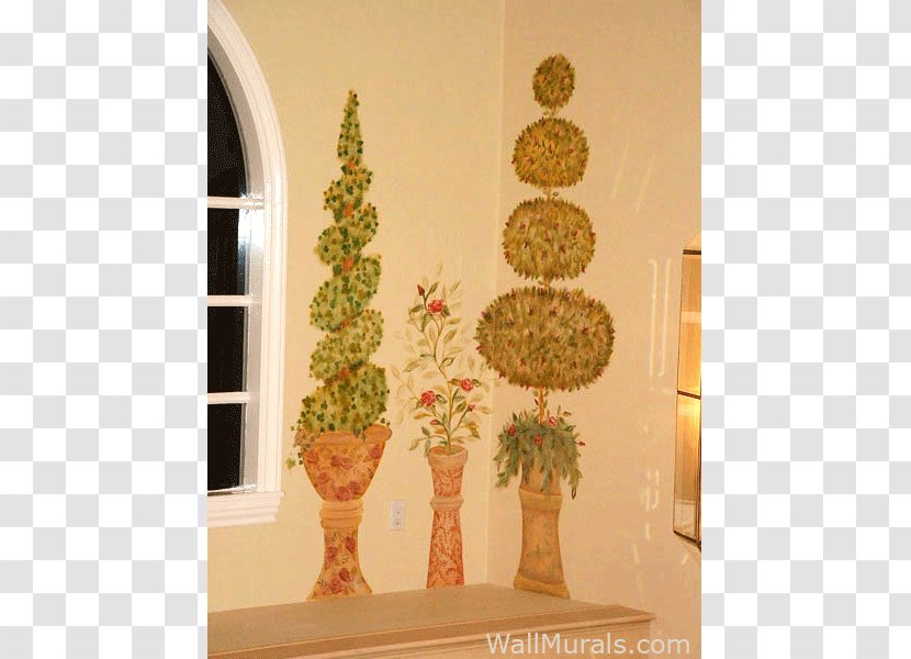 Mural Topiary Painting Wall Living Room - Interior Design Services Transparent PNG