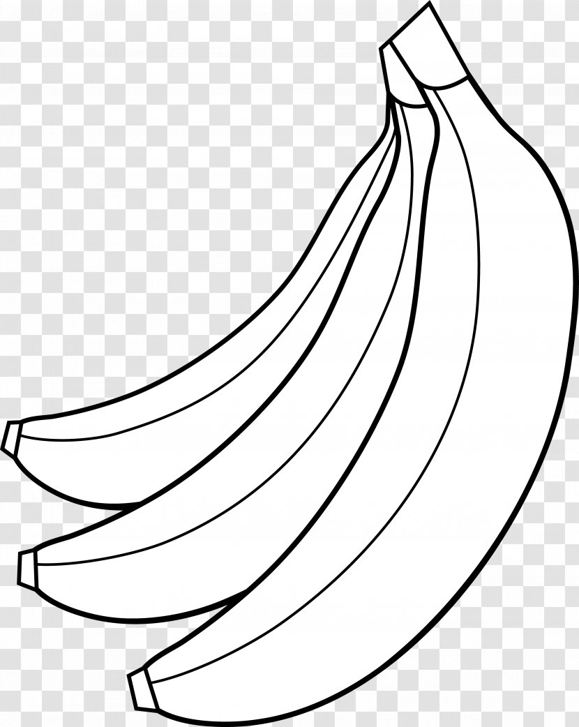 Banana Split Black And White Clip Art - Bunch Cliparts Transparent PNG