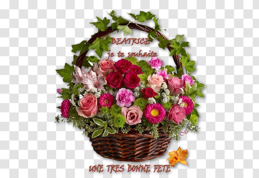 Flower Delivery Bouquet Basket Floristry - Garden Roses Transparent PNG