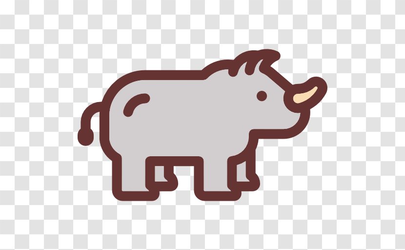 Rhinoceros Clip Art Mammal - Carnivoran - Zoo Icon Transparent PNG