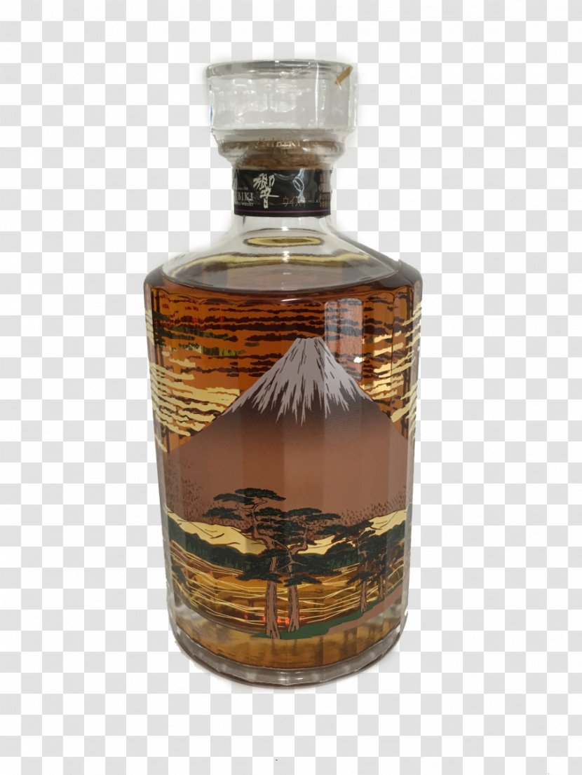 Liqueur Whiskey Glass Bottle - Mount Fuj Transparent PNG
