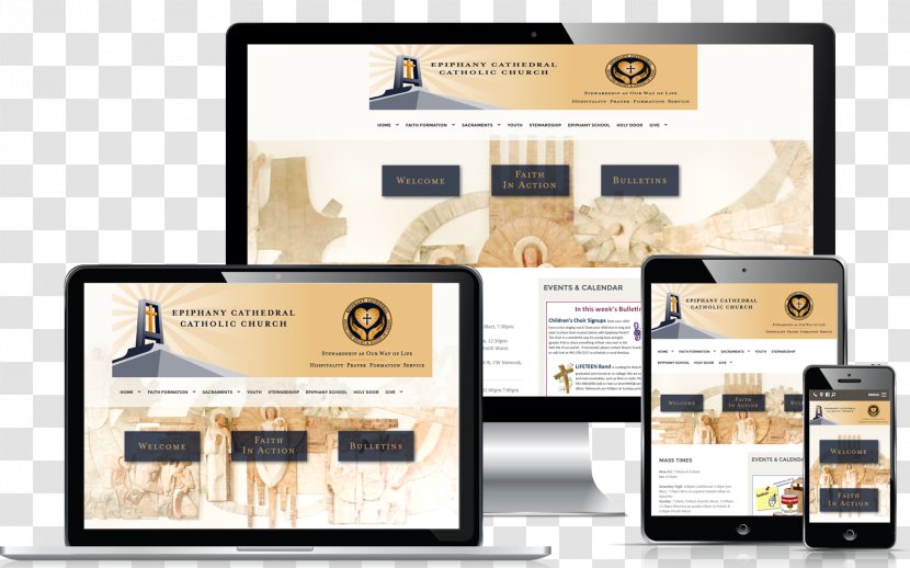 Responsive Web Design Template System Christian Church Transparent PNG