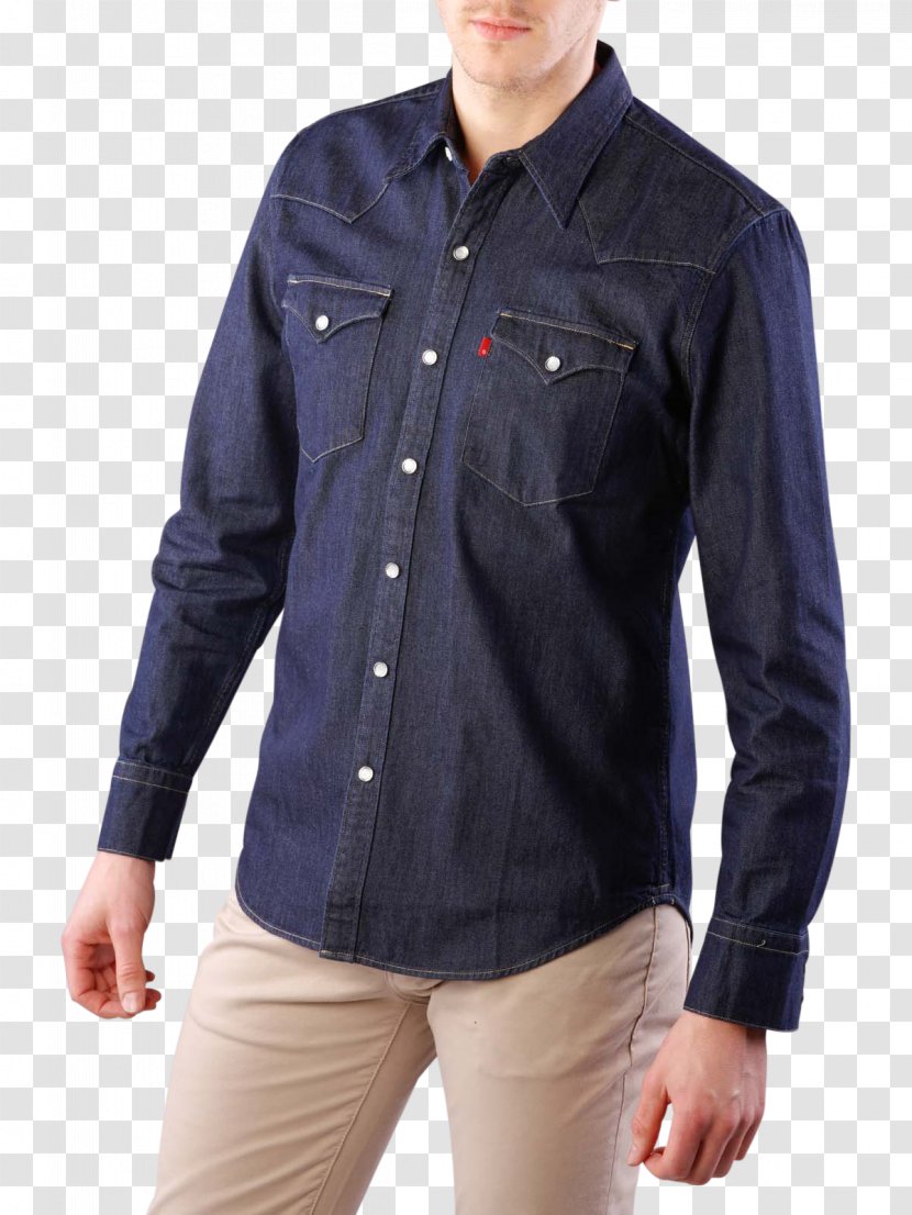 T-shirt Sleeve Jeans Jacket Button - Tshirt - Denim Levis Transparent PNG